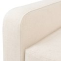 VidaXL Zestaw wypoczynkowy - sofa i fotel, kremowe
