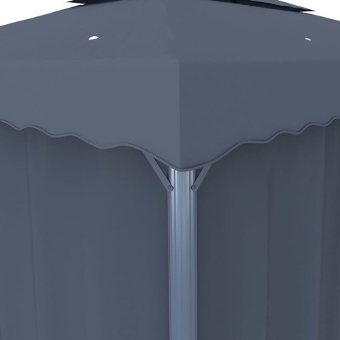Altana ogrodowa z zasłonami, 4 x 3 m, antracytowa, aluminium Altana ogrodowa z zasłonami, 4 x 3 m, antracytowa, aluminium
