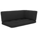 Poduszki na sofę z palet, 3 szt., czarne