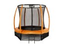 Trampolina Ogrodowa Jumpi 252cm/8FT Maxy Comfort Plus Pomarańczowa Z Wewnętrzną Siatką