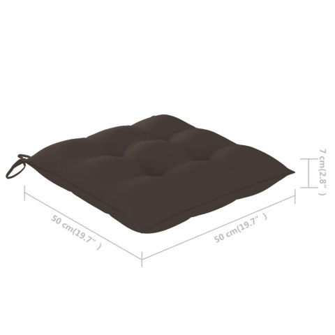 Krzesła ogrodowe z poduszkami, 3 szt., lite drewno akacjowe