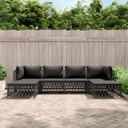VidaXL 6 Piece Patio Lounge Set with Cushions Anthracite Steel