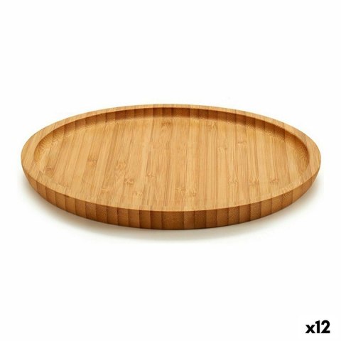 Tacka do przekąsek Brązowy Bambus 20 x 1,5 x 20 cm (12 Sztuk)