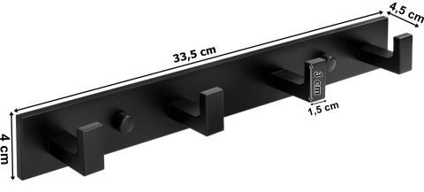 Wieszak metalowy TESSERA czarny