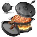 Broil-master® Kociołek żeliwny z nóżkami, 13 l, czarny