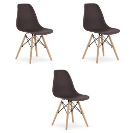 Krzesło OSAKA kawa / nogi naturalne x 3