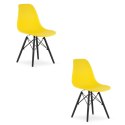 Krzesło OSAKA żółte / nogi czarne x 2