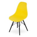 Krzesło OSAKA żółte / nogi czarne x 3