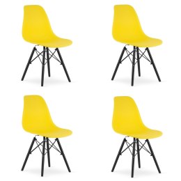 Krzesło OSAKA żółte / nogi czarne x 4