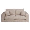 Sofa Beżowy Włókno drewno sosnowe Guma Piankowa 206 x 88 x 100 cm