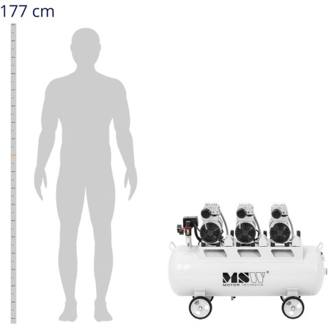 Kompresor bezolejowy sprężarka powietrza 65 litrów 4-7 bar 3x750 W Kompresor bezolejowy sprężarka powietrza 65 litrów 4-7 bar 3x750 W