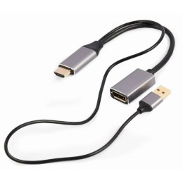 Adapter DisplayPort na HDMI GEMBIRD A-HDMIM-DPF-02 Czarny 4K Ultra HD (1 Sztuk)