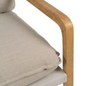 Fotel Beżowy Naturalny Drewno kauczukowe Gąbka Drewno jesionowe Foam 65 x 69 x 83 cm