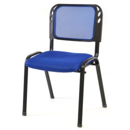 Zestaw krzeseł do sztaplowania, niebieski - 8 szt