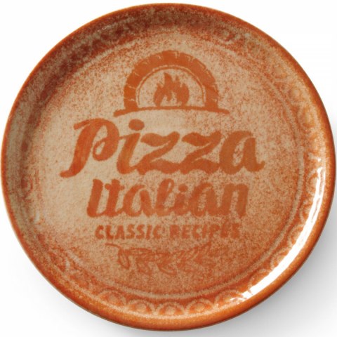 Talerz do pizzy z porcelany Recipe Collection Brick Red śr. 33 cm - zestaw 6 szt.