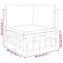 VidaXL 10 Piece Patio Lounge Set with Cream White Cushions Bamboo