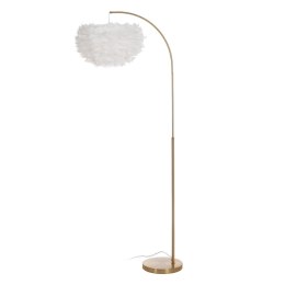 Lampa Stojąca Biały Złoty Metal Pióra 60 W 220-240 V 68 x 40 x 175 cm