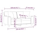 2-osobowa sofa z poduszkami, szara, 120 cm, sztuczna skóra