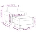 VidaXL Fotel z podnóżkiem, jasnoszary, 60 cm, obity aksamit