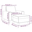 VidaXL Fotel z podnóżkiem, jasnoszary, 60 cm, obity tkaniną