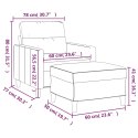 VidaXL Fotel z podnóżkiem, kremowy, 60 cm, obity tkaniną
