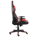 Obrotowy fotel gamingowy, czerwony, PVC