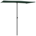 Parasol ogrodowy na słupku aluminiowym, 180x110 cm, zielony