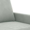 VidaXL Sofa 2-osobowa, jasnoszara, 120 cm, tapicerowana aksamitem