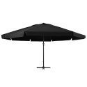 Parasol ogrodowy na aluminiowym słupku, 500 cm, czarny