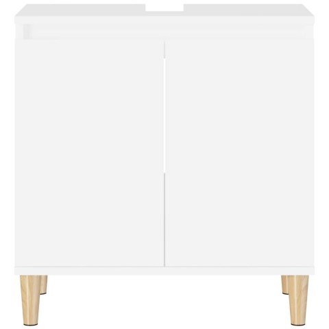 Szafka pod umywalkę, biała, 58x33x60cm, materiał drewnopochodny