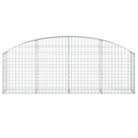 Łukowaty kosz gabionowy, 200x30x60/80 cm, galwanizowane żelazo