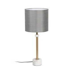 Lampa stołowa Biały Szary Złoty Marmur Żelazo 40 W 25 x 25 x 61 cm