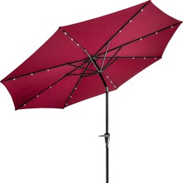 STILISTA Parasol składany z rączką 3m, czerwony + LED