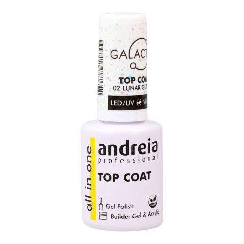 Lakier do paznokci Andreia Galactic Top Coat Nº 02 Lunar Glitter 10,5 ml