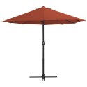 Parasol ogrodowy na słupku aluminiowym, 460 x 270 cm, terakota