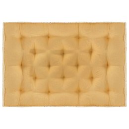 Poduszka na sofę z palet, żółta, 120x80x10 cm