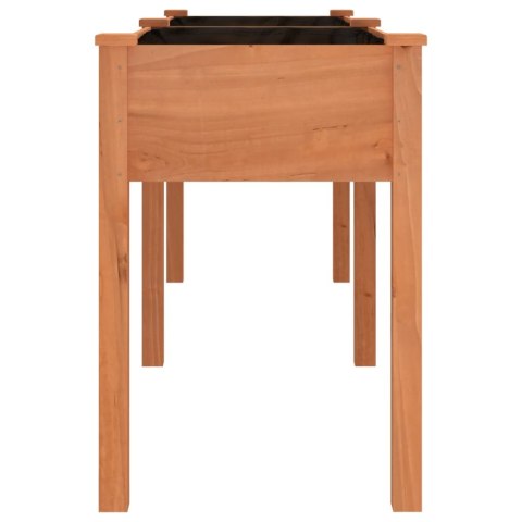 Kwietnik z wyściółką, brązowy, 203x53x76 cm, drewno jodłowe