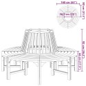VidaXL Ławka okalająca drzewo, Ø 160 cm, drewniana
