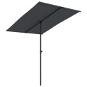 Parasol ogrodowy na słupku aluminiowym, 2x1,5 m, czarny