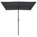 Parasol ogrodowy na słupku aluminiowym, 2x1,5 m, czarny