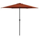 Parasol ogrodowy na słupku aluminiowym, 270x246 cm, terrakota