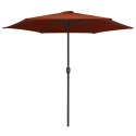 Parasol ogrodowy na słupku aluminiowym, 270x246 cm, terrakota