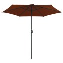 Parasol ogrodowy na słupku aluminiowym, 270x246 cm, terrakota