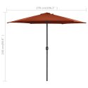 Parasol ogrodowy na słupku aluminiowym, 270x246 cm, terrakota