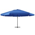 Parasol ogrodowy na słupku aluminiowym, 600 cm, lazurowy