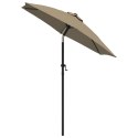 Parasol, taupe, 200 x 224 cm, aluminium