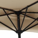 Półparasol balkonowy na słupku z aluminium, 300x155 cm, taupe