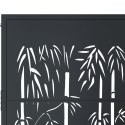 VidaXL Furtka ogrodowa, antracytowa, 105x105 cm, stal, motyw bambusa