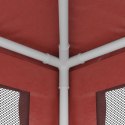 VidaXL Namiot imprezowy z 10 ścianami z siatki, czerwony, 3x12 m, HDPE