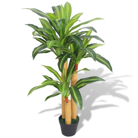 VidaXL Sztuczna dracena z doniczką, 100 cm, zielona